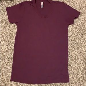 American Apparel burgundy baby tee